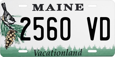 ME license plate 2560VD