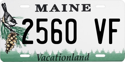 ME license plate 2560VF
