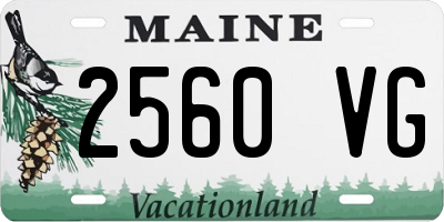 ME license plate 2560VG