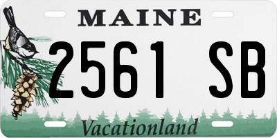 ME license plate 2561SB