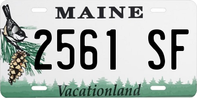 ME license plate 2561SF