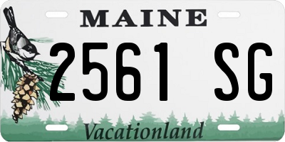 ME license plate 2561SG