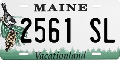 ME license plate 2561SL