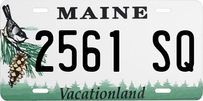ME license plate 2561SQ
