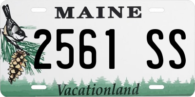 ME license plate 2561SS