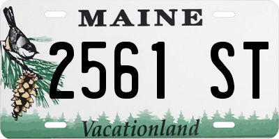 ME license plate 2561ST