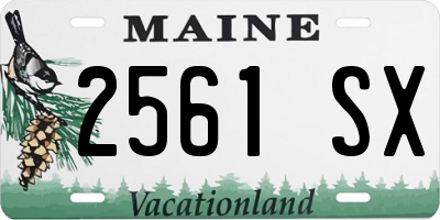 ME license plate 2561SX
