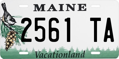 ME license plate 2561TA