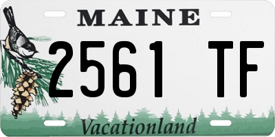 ME license plate 2561TF