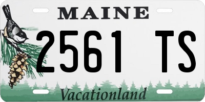ME license plate 2561TS