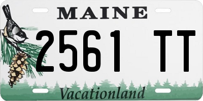 ME license plate 2561TT