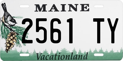ME license plate 2561TY