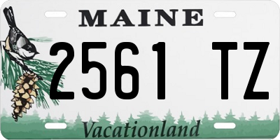 ME license plate 2561TZ