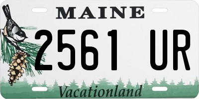 ME license plate 2561UR