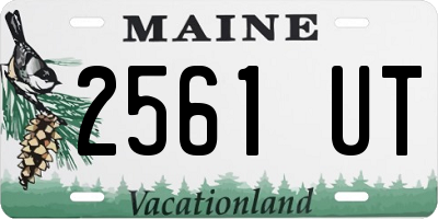 ME license plate 2561UT