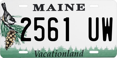 ME license plate 2561UW