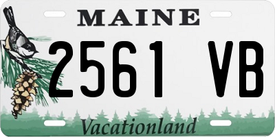 ME license plate 2561VB