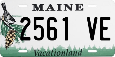 ME license plate 2561VE