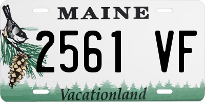 ME license plate 2561VF