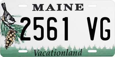 ME license plate 2561VG