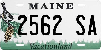 ME license plate 2562SA