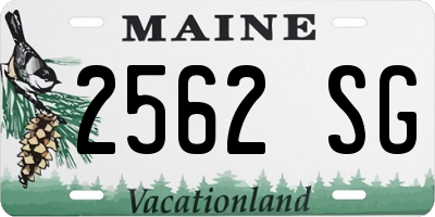 ME license plate 2562SG