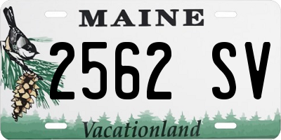 ME license plate 2562SV