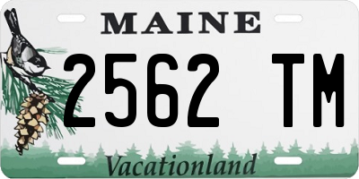 ME license plate 2562TM