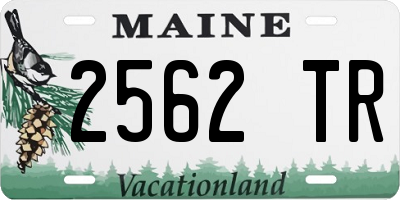ME license plate 2562TR