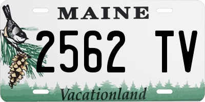 ME license plate 2562TV