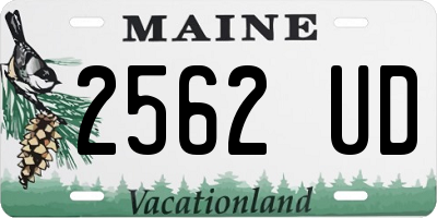 ME license plate 2562UD
