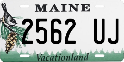 ME license plate 2562UJ