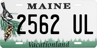 ME license plate 2562UL