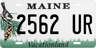 ME license plate 2562UR