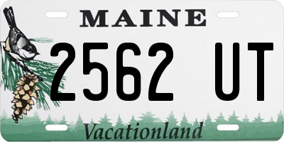 ME license plate 2562UT