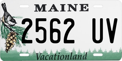 ME license plate 2562UV