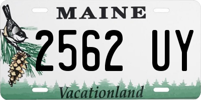 ME license plate 2562UY
