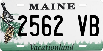 ME license plate 2562VB