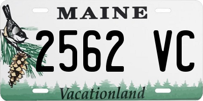 ME license plate 2562VC