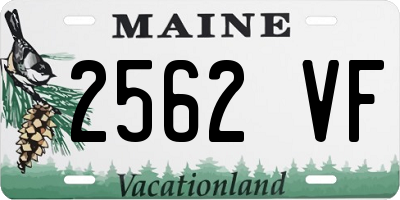 ME license plate 2562VF
