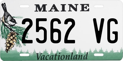 ME license plate 2562VG