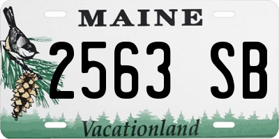 ME license plate 2563SB