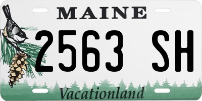 ME license plate 2563SH