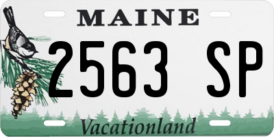 ME license plate 2563SP