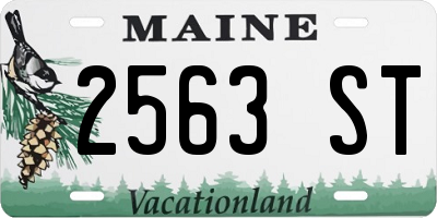 ME license plate 2563ST