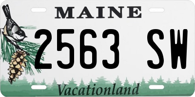 ME license plate 2563SW