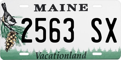 ME license plate 2563SX