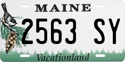 ME license plate 2563SY