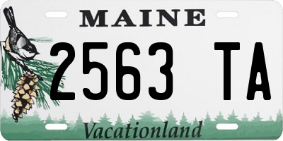 ME license plate 2563TA