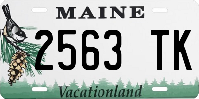 ME license plate 2563TK